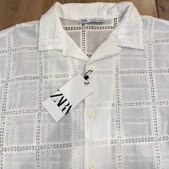 Zara crochet patch shirt - Picture 3 of 10